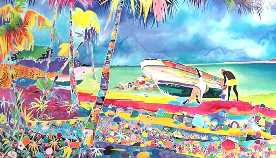 ジェニファー・マークスの絵画作品　タイトルは、嵐の前に
